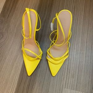 Femme LA Yellow Heels. Worn once!